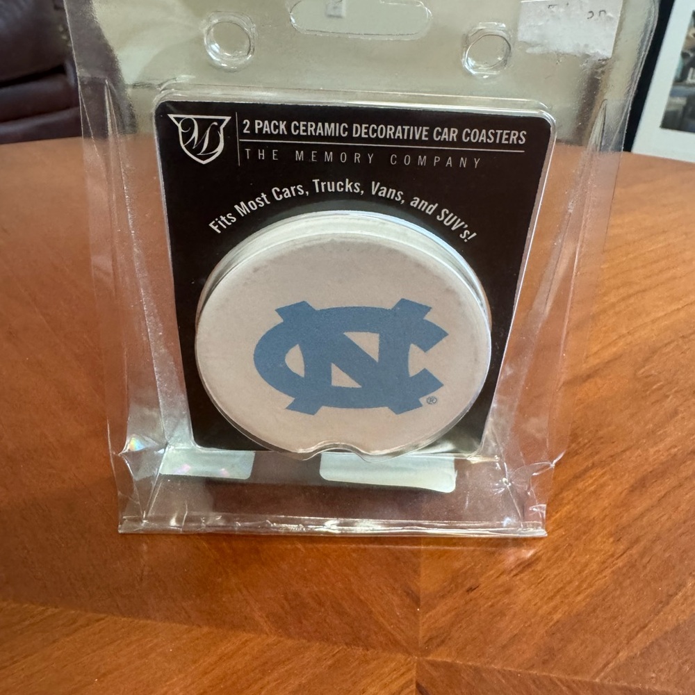 The Memory Company Blue and White Ceramic Car Coasters